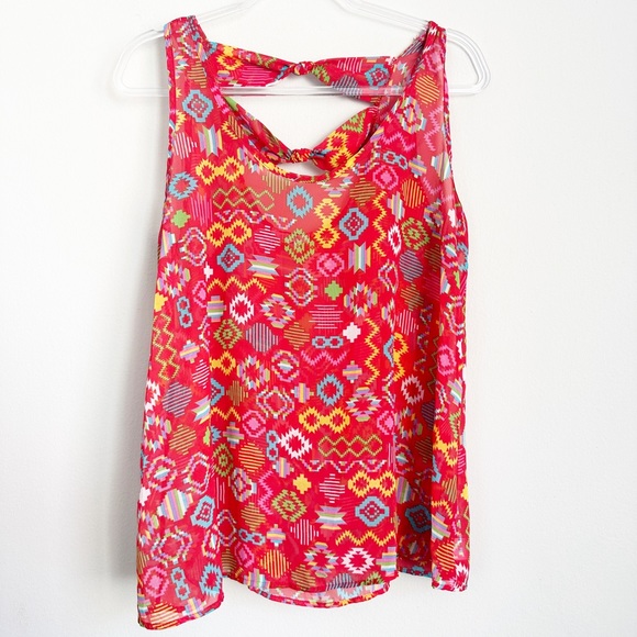 Delia’s Flowy Tank- Red - Picture 4 of 5